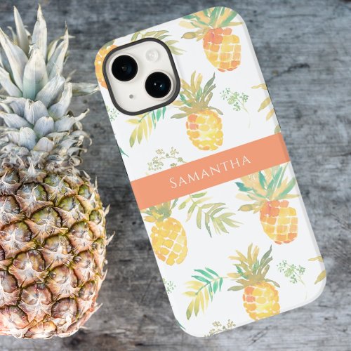 Cute Pineapple Summer Pattern Name  Case_Mate iPhone 14 Case