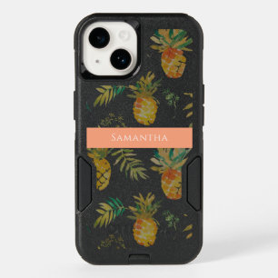 Cute Pineapple Summer Pattern Name OtterBox iPhone 14 Case