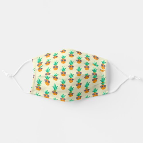 Cute Pineapple Sunglasses Pattern Adult Cloth Face Mask