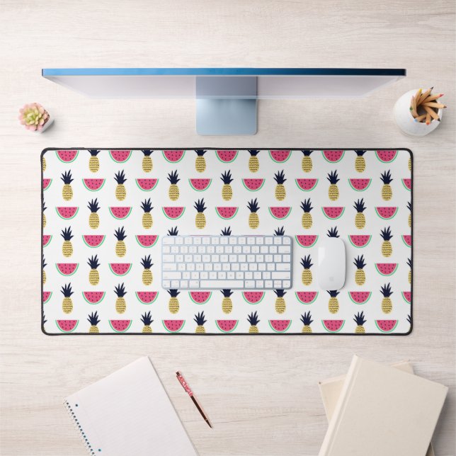Cute Pineapple & Watermelon Doodle Pattern Desk Mat (Office 1)