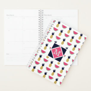 Cute Pineapple & Watermelon Doodle Pattern Planner