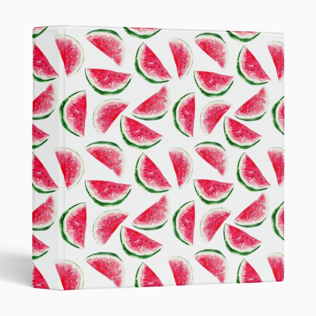 Cute Pineapple & Watermelon Pattern 3 Ring Binder (Front/Spine)