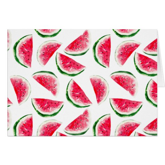 Cute Pineapple & Watermelon Pattern Cards (Front Horizontal)