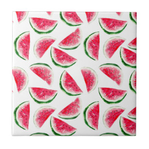 Cute Pineapple & Watermelon Pattern Ceramic Tile
