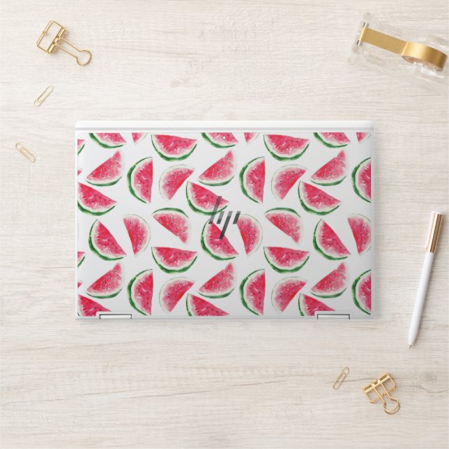 Cute Pineapple & Watermelon Pattern HP Laptop Skin (Desk)