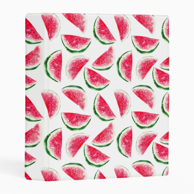 Cute Pineapple & Watermelon Pattern Mini Binder (Front/Spine)