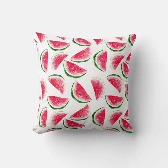 Cute Pineapple & Watermelon Pattern Throw Pillow (Front)