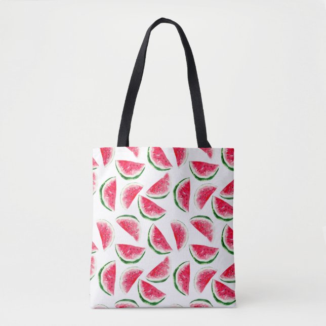Cute Pineapple & Watermelon Pattern Tote Bag (Front)