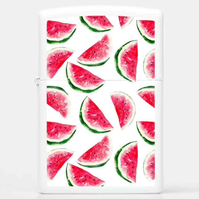Cute Pineapple & Watermelon Pattern Zippo Lighter (Front)