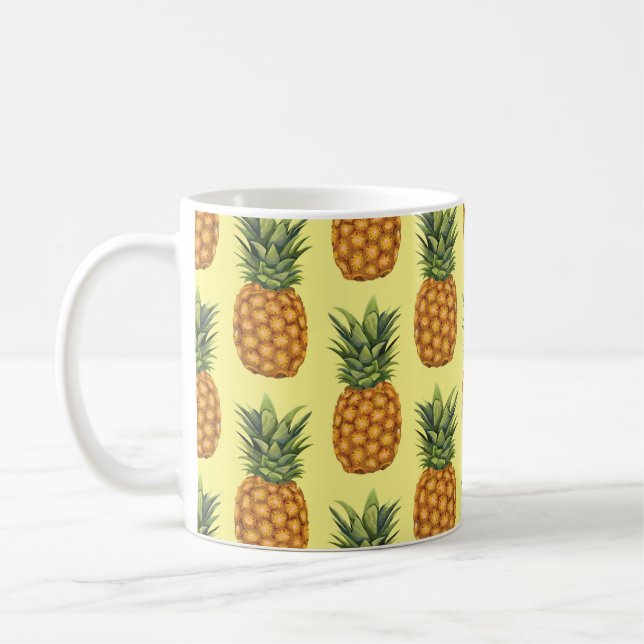 Cute pineapples abstract illustration pattern coffee mug (Left)