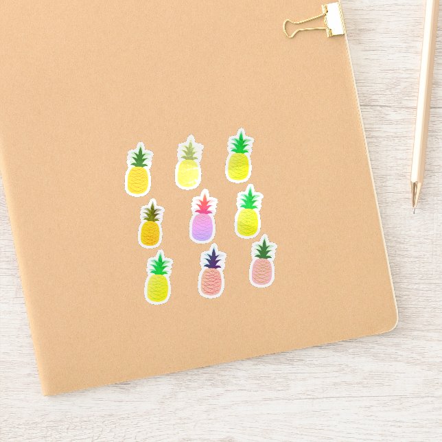 Cute Pineapples Fruit Sticker (Notebook)