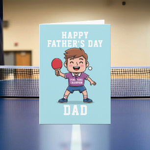 Cute Ping Pong Champion Father's Day Card