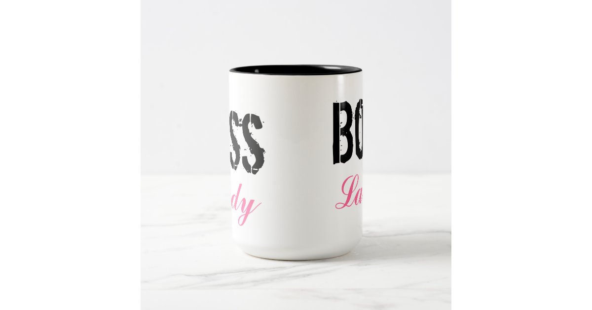 Cute Pink and Black Boss Lady Coffee Mug | Zazzle