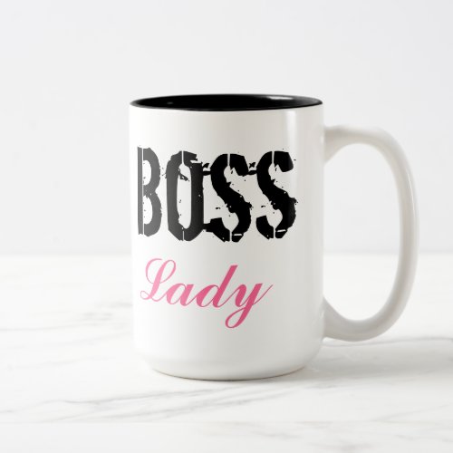 Cute Pink and Black Boss Lady Coffee Mug