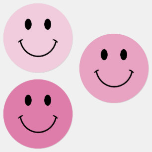 Cute Pink and Black Face Labels
