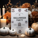 Cute Pink and Black Kids Halloween Party Invite<br><div class="desc">Are you ready to throw the ultimate Halloween party? Our Halloween Party Invitation Template is the perfect way to get your guests excited for a night of spooky fun. Simple design featuring black and pink Halloween symbols with customizable black typography.</div>