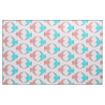 Cute Pink and Blue Love Birds Fabric