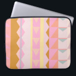 Cute Pink and Pastel Colors Geometric Pattern Laptop Sleeve<br><div class="desc">A sweet geometric design of modern shapes in shades of pink and pastel colors. Just click customize to add text or pictures. Contact me with any questions or requests.</div>