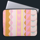 Cute Pink and Pastel Colors Geometric Pattern Laptop Sleeve<br><div class="desc">A sweet geometric design of modern shapes in shades of pink and pastel colors. Just click customize to add text or pictures. Contact me with any questions or requests.</div>