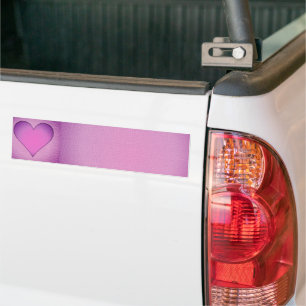 Cute Pink and Purple Heart Bumper Sticker