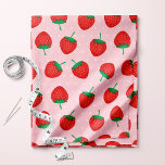 Cute Pink And Red Summer Strawberry Fabric