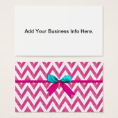 Cute Pink and Teal ZigZag Bow (Front & Back)