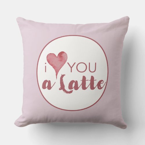 Cute Pink and Terracotta Coffee Lover Pun Gift Throw Pillow