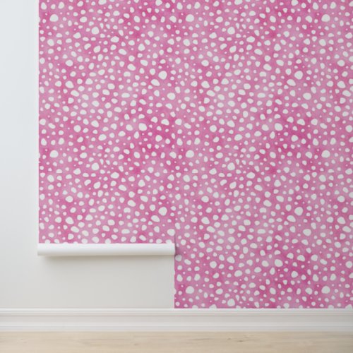 Cute Pink and White Cheetah Pattern  Wallpaper