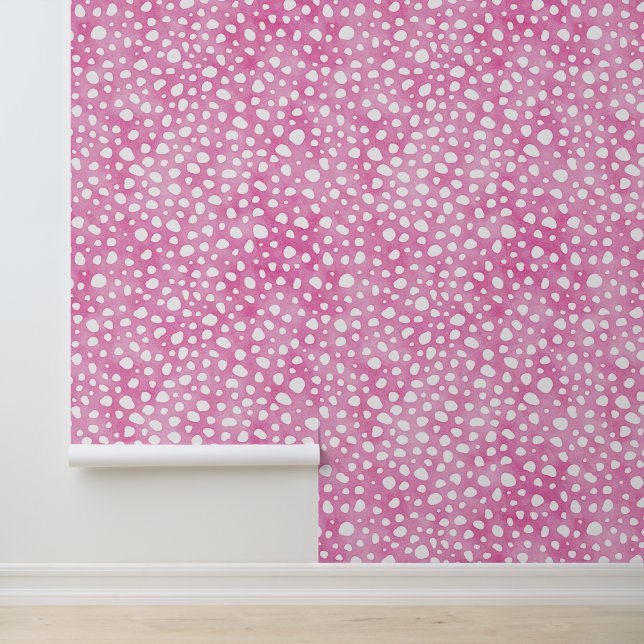 Cute Pink and White Cheetah Pattern  Wallpaper (Application)