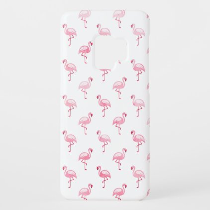 Cute Pink and White Flamingo Pattern Case-Mate Samsung Galaxy S9 Case