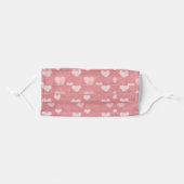 Cute Pink and White Heart Share Love, Not Virus Adult Cloth Face Mask (Front, Folded)