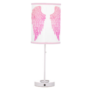 Cute Pink Angel Wings Table Lamp