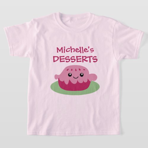Cute pink apple pie shirt for girls baking party