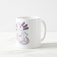 Just A Girl Who Loves Axolotl Funny Coffee Mug Cute Pink Axolotl