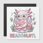 Cute Pink Axolotl Reading (Front/Back)