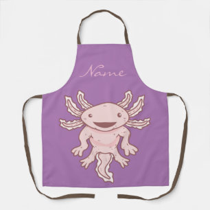 Cute Pink Axolotl Thunder_Cove Apron