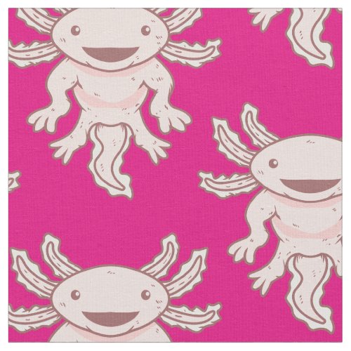 Cute Pink Axolotl Thunder_Cove Fabric