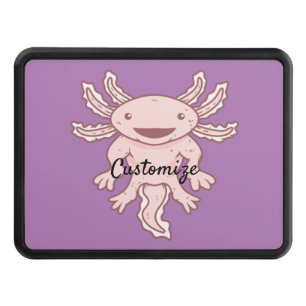 Cute Pink Axolotl Thunder_Cove  Hitch Cover