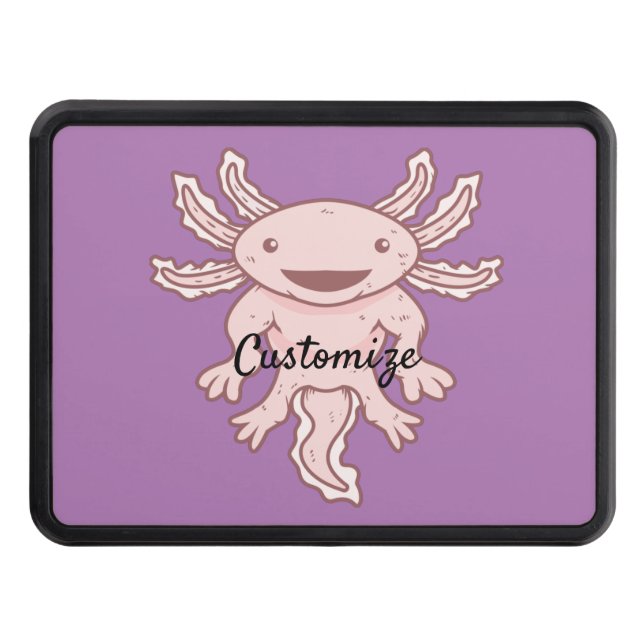 Cute Pink Axolotl Thunder_Cove  Hitch Cover (Front)