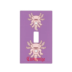 Cute Pink Axolotl Thunder_Cove Light Switch Cover