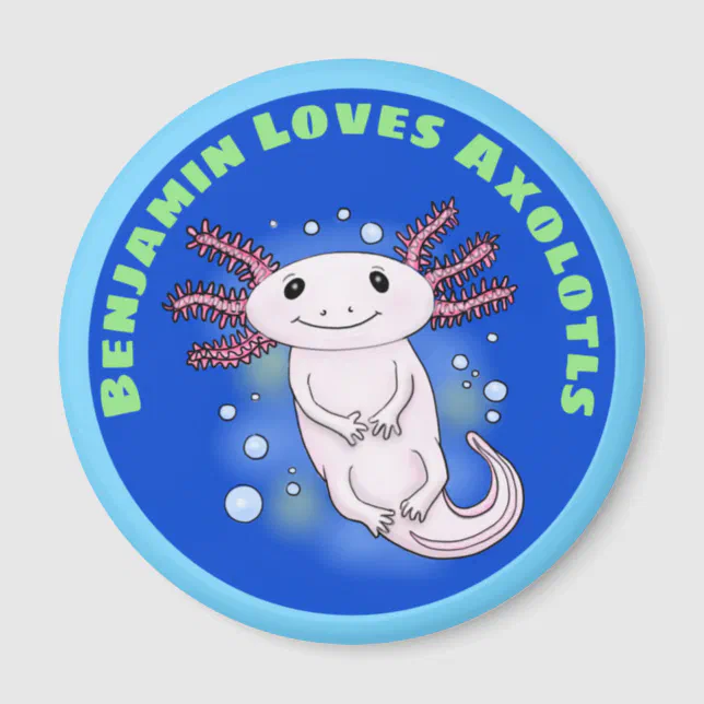 Cute Blue Axolotl Kawaii Aesthetic Axolotls Front & Back Coffee