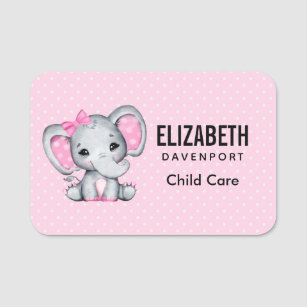 Baby Girl Name Tags | Zazzle