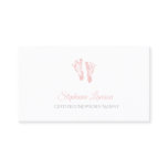 Cute Pink Baby Footprints Certified Newborn Nanny Business Card Cute Pink Baby Footprints Certified Newborn Nanny Business Card