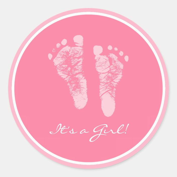 pink baby footprints