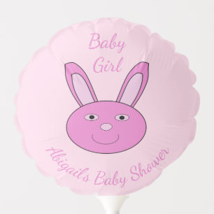 Cute Pink Baby Girl Bunny Face Spring Easter Balloon
