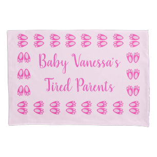 Cute Pink Baby Girl Bunny Feet Easter Custom Pillow Case