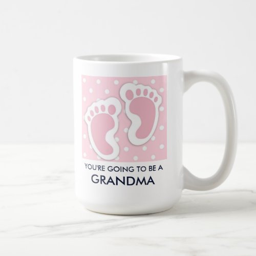 Cute Pink Baby Girl Footprints Coffee Mug