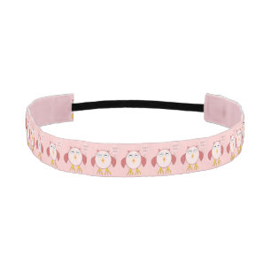 Cute Pink Baby Girl Owl Non-Slip Headband
