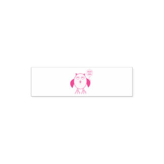 Cute Pink Baby Girl Owl Pocket Stamp