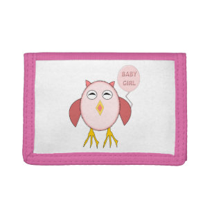 Cute Pink Baby Girl Owl Wallet